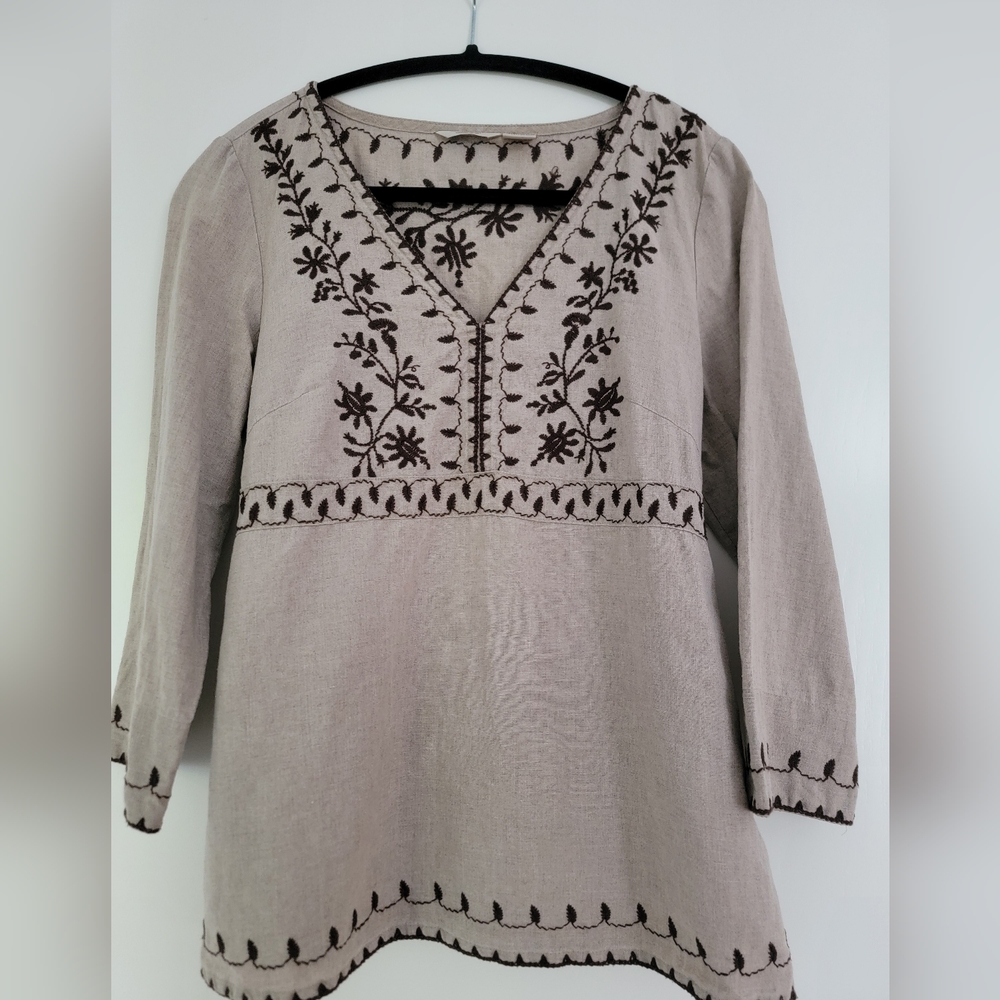 Edward Linen Blouse Sz Medium